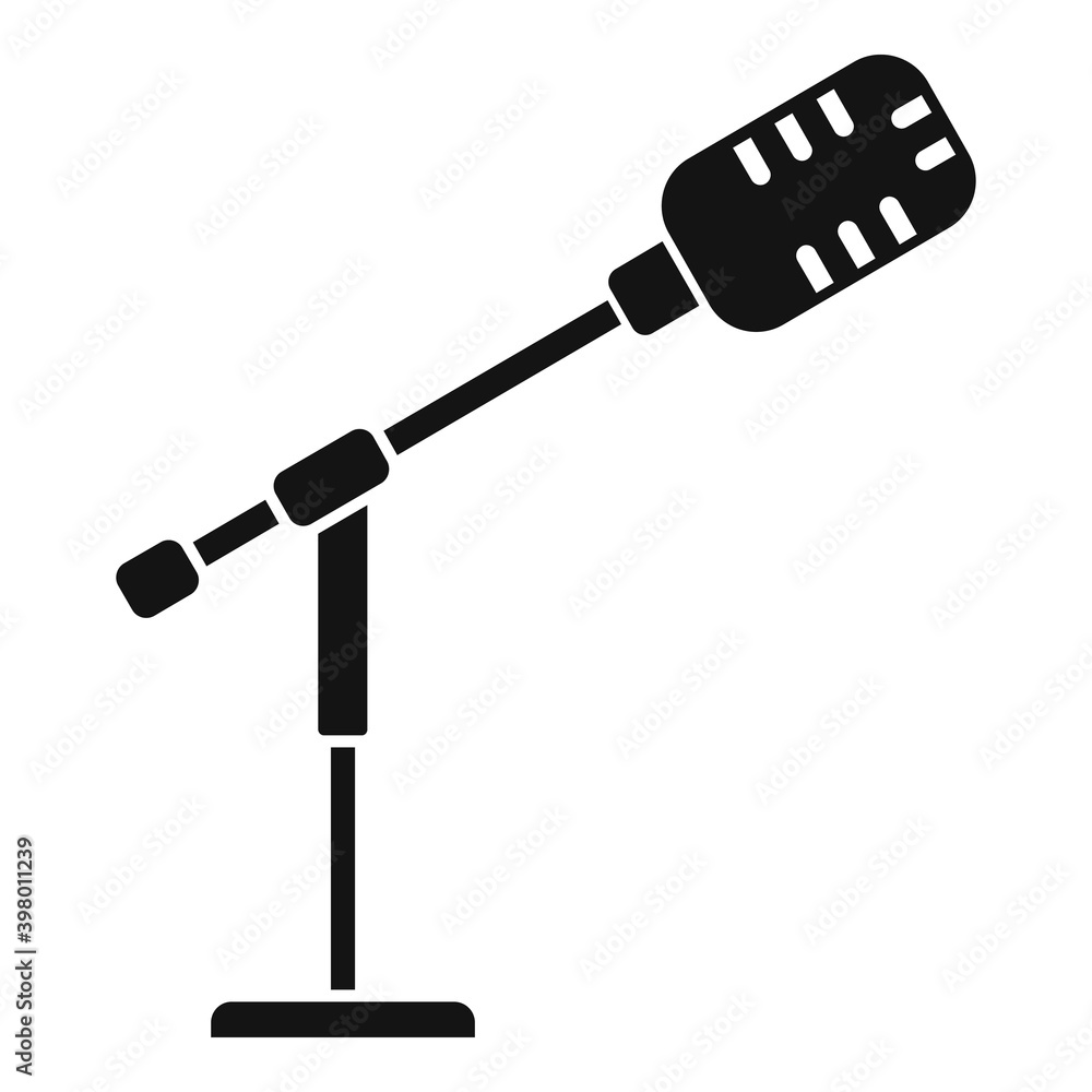 Poster stage director microphone icon. simple illustration of stage director microphone vector icon for web