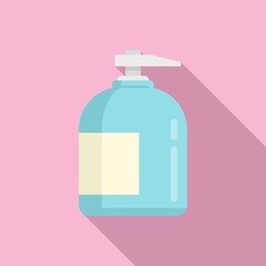 Dispenser soap icon. Flat illustration of dispenser soap vector icon for web design