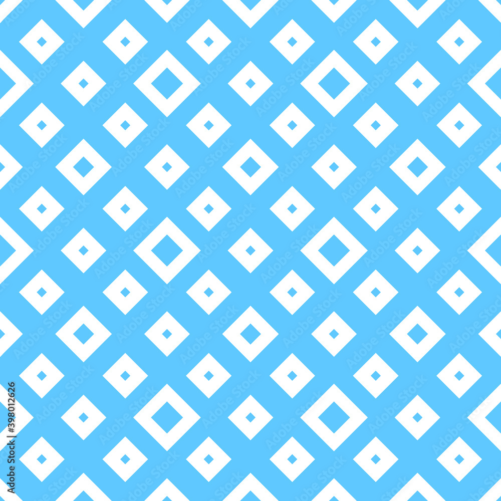 Poster white dots on a blue backgrounds. abstract seamless mosaic background. pixels backdrop.