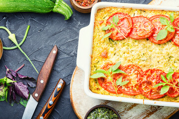 Zucchini vegetable casserole