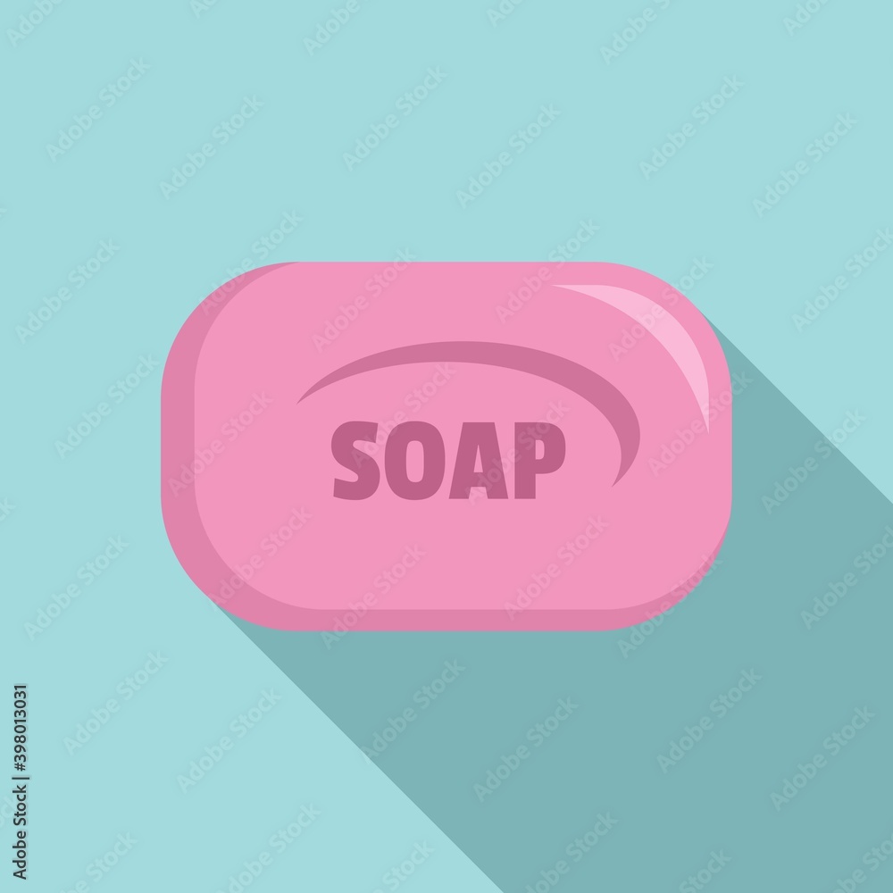 Poster soap icon. flat illustration of soap vector icon for web design