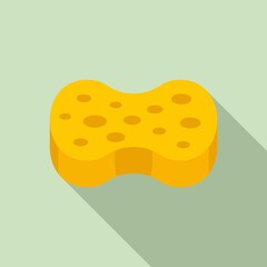 Cleaning sponge icon. Flat illustration of cleaning sponge vector icon for web design