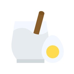 Eggnog icon, Christmas food and drink vector