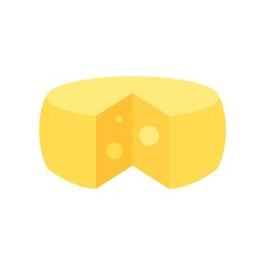 Fototapeta premium Cheese icon, Christmas food and drink vector