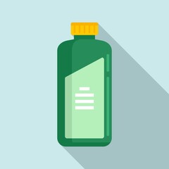 Cleaning equipment bottle icon. Flat illustration of cleaning equipment bottle vector icon for web design
