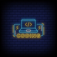 HTML coding neon signs style text