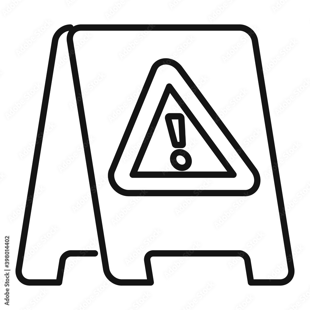 Poster attention cleaned surface icon. outline attention cleaned surface vector icon for web design isolate