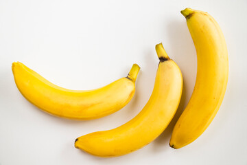 Banana on the white background