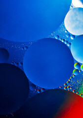 colored space abstract circles on the water