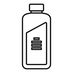 Cleaning equipment bottle icon. Outline cleaning equipment bottle vector icon for web design isolated on white background