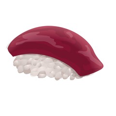 Food sushi roll icon. Cartoon of food sushi roll vector icon for web design isolated on white background