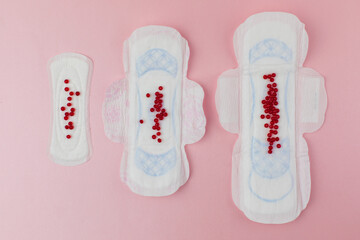 Cotton period pads in composition 