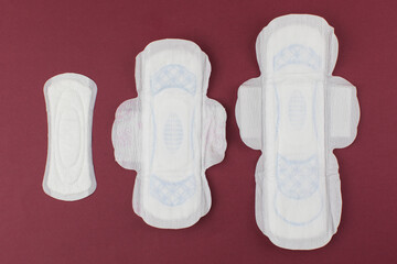 Cotton period pads in composition 