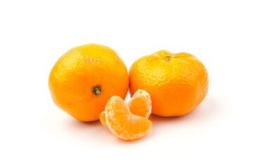 Mandarin-Honey Murcott oranges on white background, Golden orange to celebrate the Chinese festival.