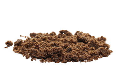 Sugar muscovado isolated on white background
