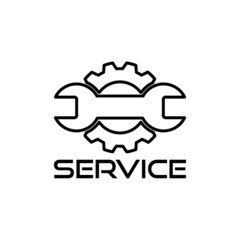 Service icon. Settings tool icon isolated on white background