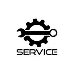 Service icon. Settings tool icon isolated on white background