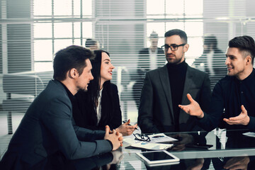 employees share their ideas with each other.