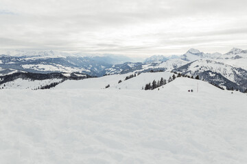 Fototapeta na wymiar Combloux ski