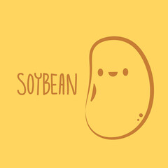 Soybean vector. Soybean character design. Soybean symbol.