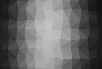 Dark Silver, Gray vector polygonal background.