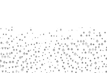 Light Silver, Gray vector cover with symbols of gamble.