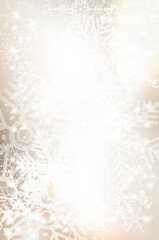 Abstract shiny christmas background with lights, stars and snowflakes