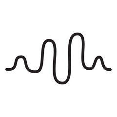 Sound audio wave. Vector isolated on white background. Sound wave for voice recording tattoo, music audio icon, eq, radio logo and waveform. Musical melody design. Soundwave audio music vector