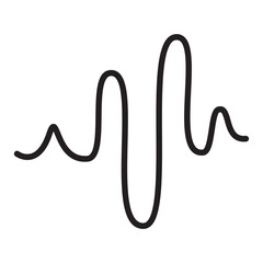 Sound audio wave. Vector isolated on white background. Sound wave for voice recording tattoo, music audio icon, eq, radio logo and waveform. Musical melody design. Soundwave audio music vector