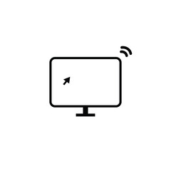 Monitor Simple Icon Vector Illustration