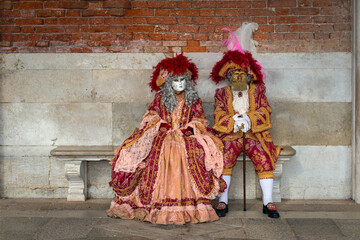 Fototapeta na wymiar Maschere del Carnevale di Venezia
