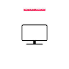 Monitor Simple Icon Vector Illustration