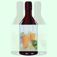 Bottle label design vector EPS File.