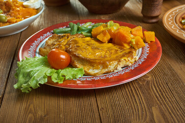 Rarebit pork chops