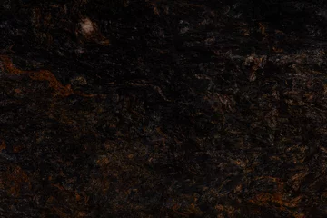 Wandaufkleber Metalicus - natürlich polierte schwarze, orangefarbene Granitsteinplatte, Textur für perfektes Interieur oder andere Designprojekte. © Dmytro Synelnychenko