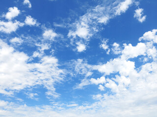Cloudy sky. White clouds in a blue sky. Blue sky with clouds. 