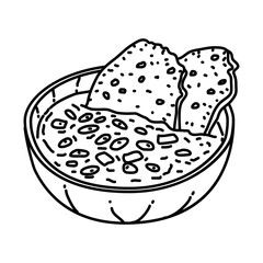 Ribollita Icon. Doodle Hand Drawn or Outline Icon Style