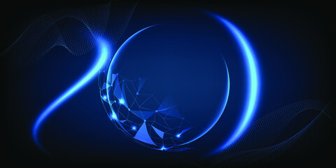 Global communication concept digital network technology background.Vector illustrations.