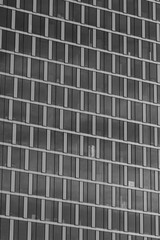 Abstract black and white building facade.