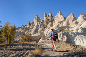 Beautiful landscapes of Cappadocia. Turkish landmark