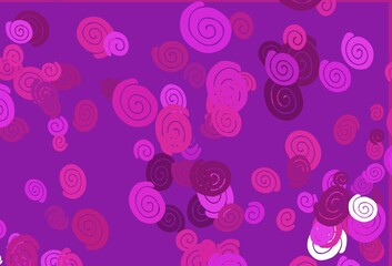 Light Pink vector pattern with bent ribbons.