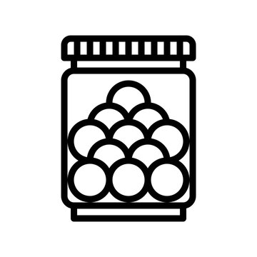 Candy Jar Icon, Christmas Food And Drink Vector