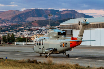 Fototapeta na wymiar Helicopter Sikorsky S-76C