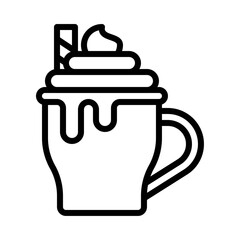 Christmas drink icon, Christmas food and drink vector