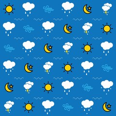 Creative weather pattern design. easy to edit with vector file. Can use for all your creative content. Especially about weather.
