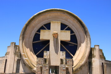 in the city of Sandungaray province of buenos aires Argentina in the month of december day 07 year 2020 the work of the architect Francisco Salamone on the entrance portal to the Sandungaray cemetery 