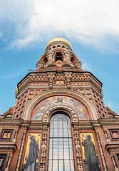 Fototapeta na wymiar Details of Blood Church in St. Petersburg, Russia
