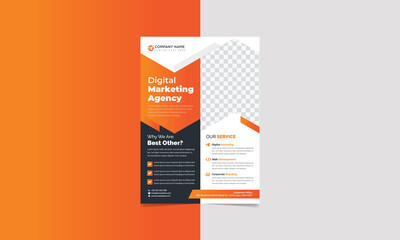 Abstract corporate marketing flyer design template  size A4.
