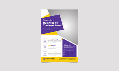 Abstract corporate business flyer template for digital marketing Flyer size A4.
