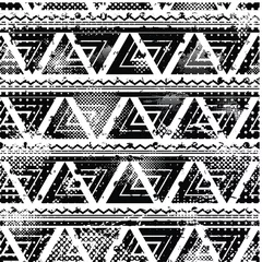 Washable wall murals Chevron seamless pattern with design elements . Vector
